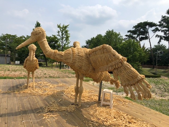 인조볏짚 조형물
